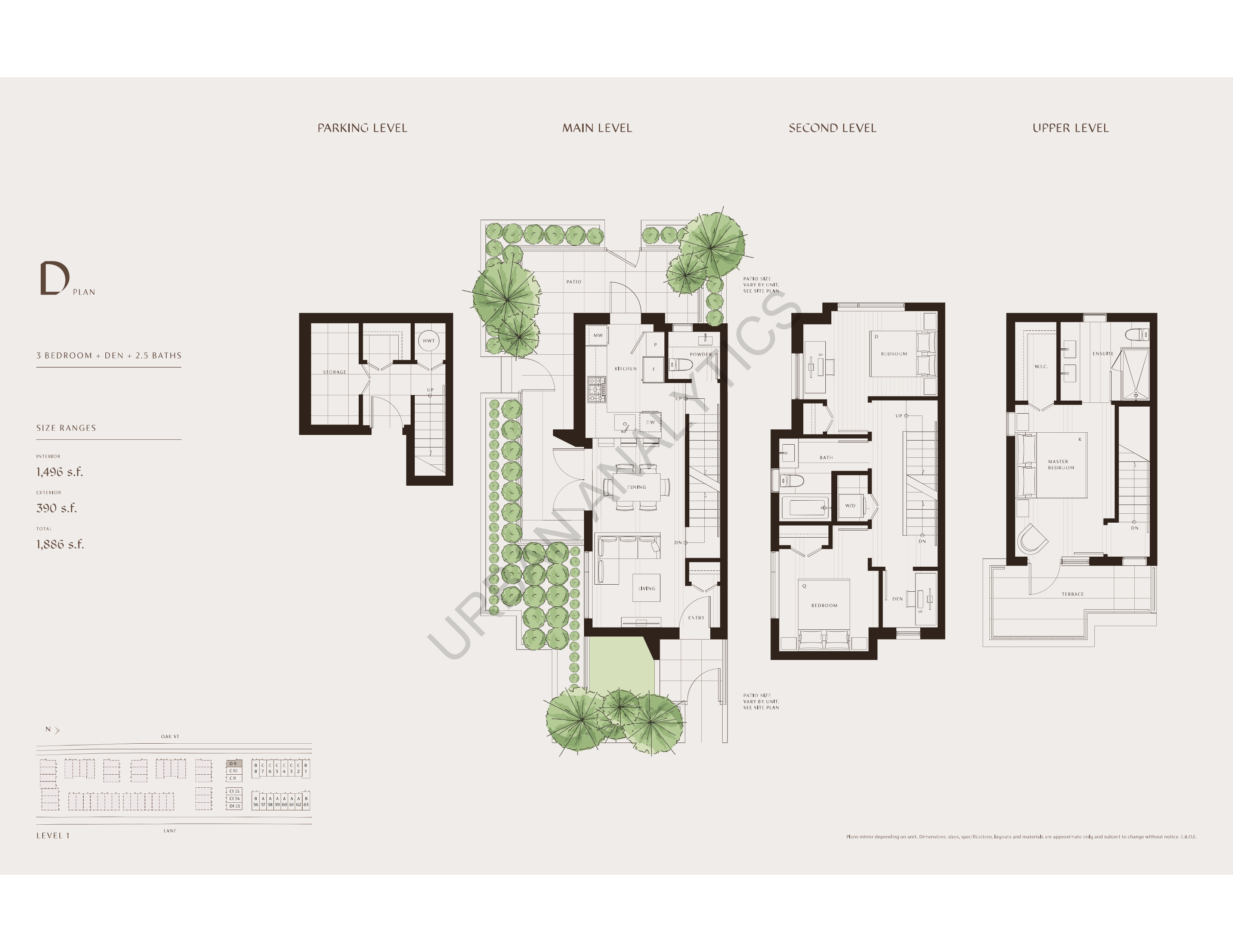 D29 Floor Plan of West Oak Towns with undefined beds