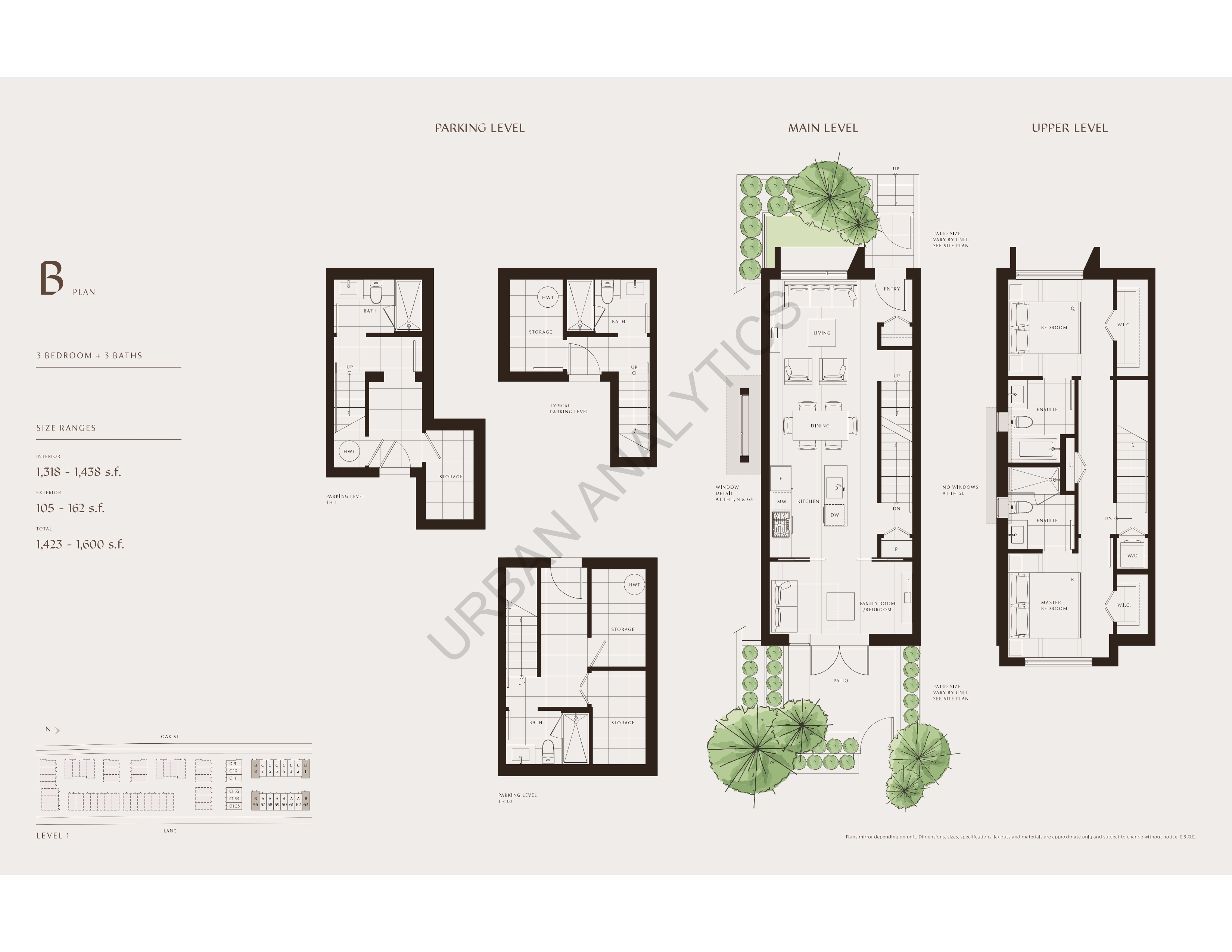 B28 Floor Plan of West Oak Towns with undefined beds