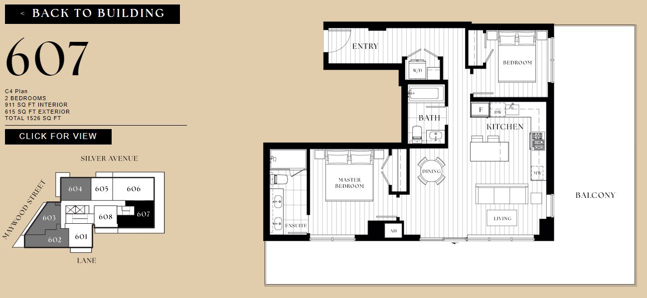 C4 Floor Plan of Contour Metrotown Condos with undefined beds