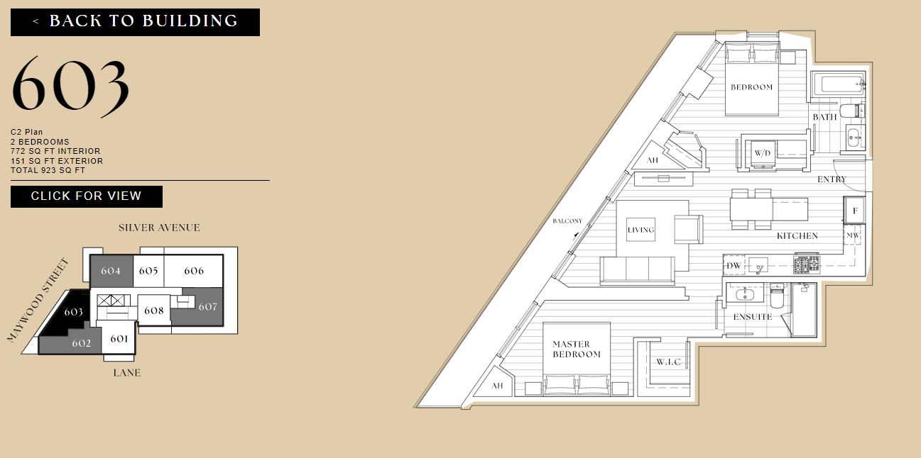 C2 Floor Plan of Contour Metrotown Condos with undefined beds