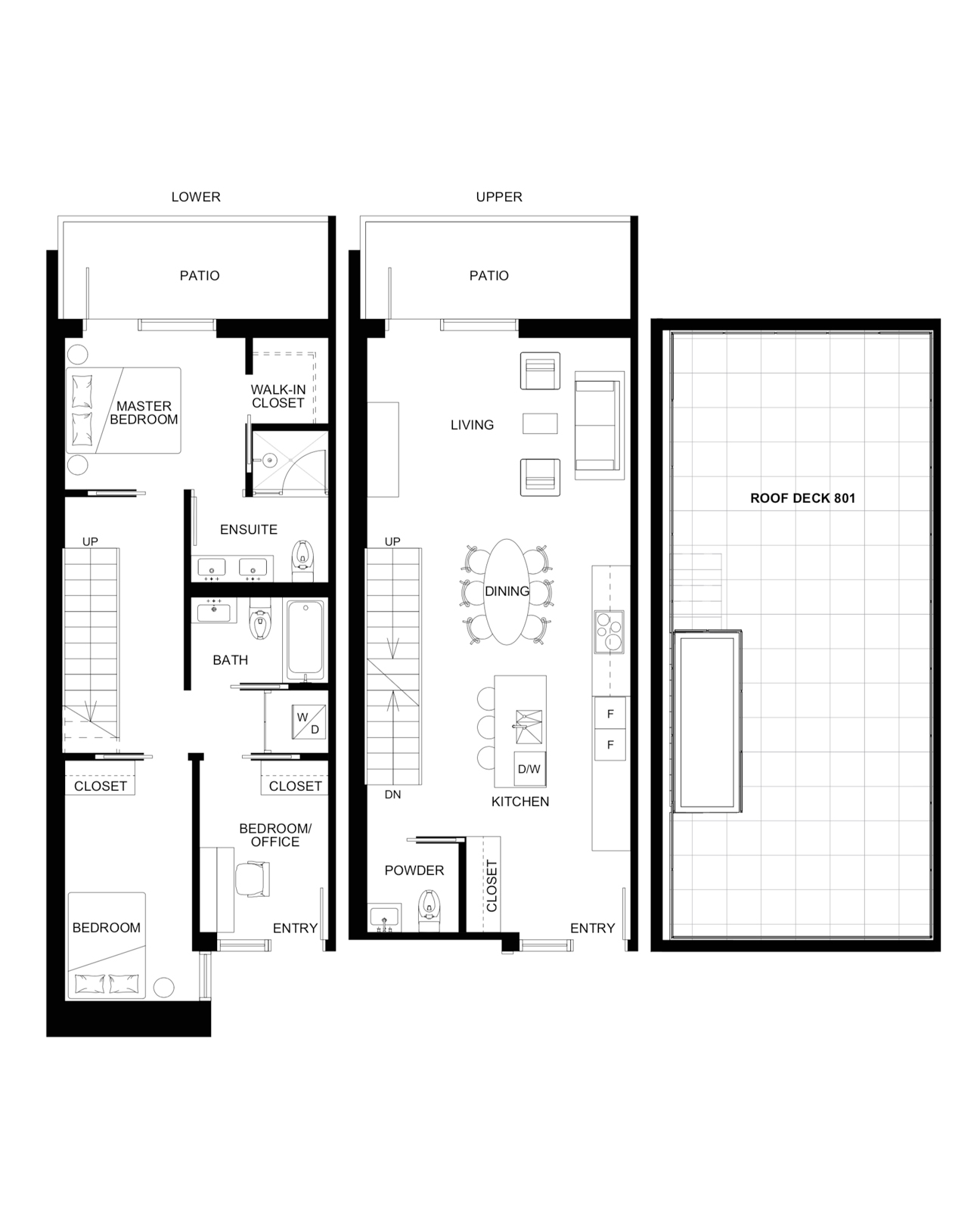 801 Floor Plan of Sparrow Condos with undefined beds