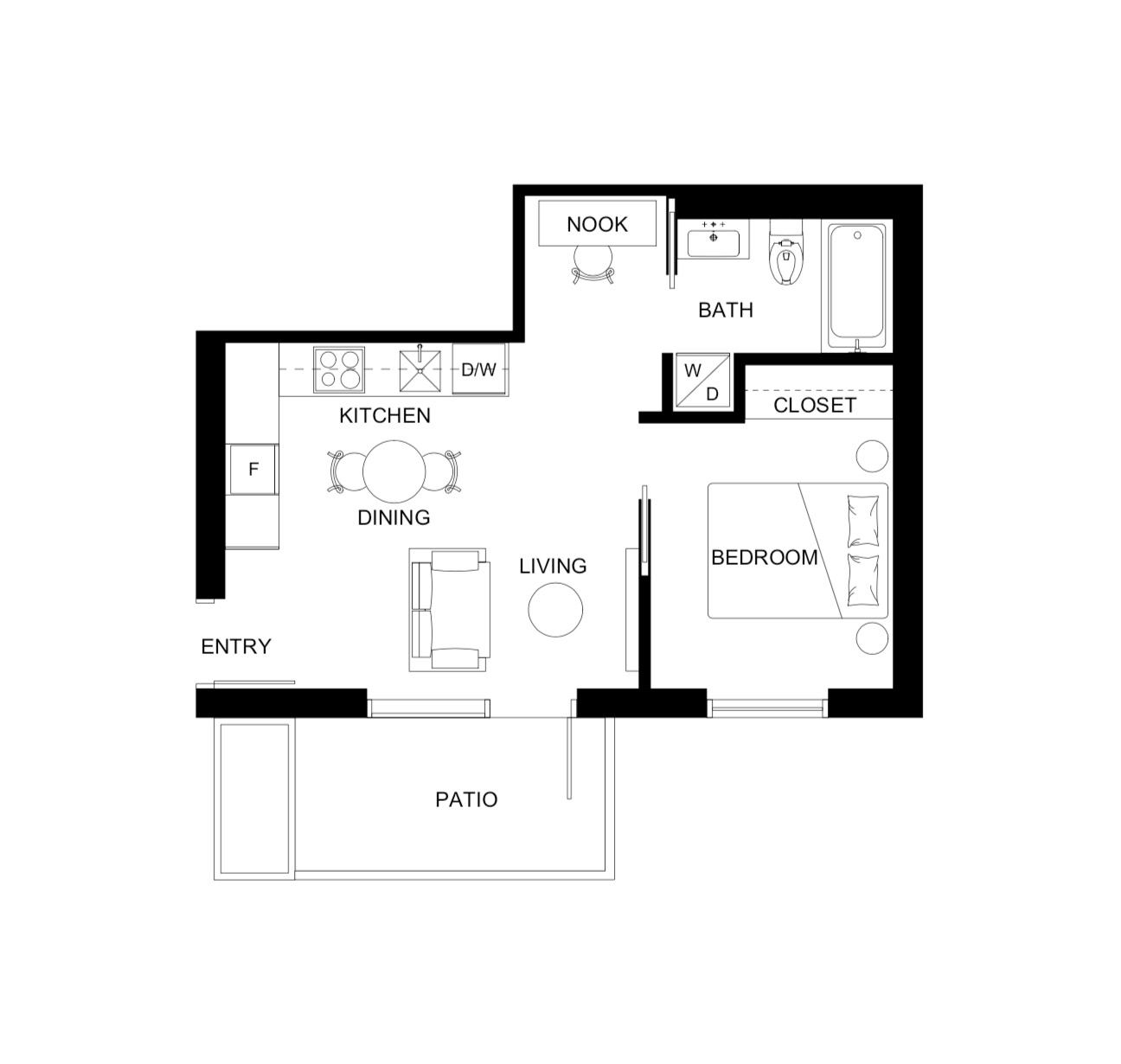 704 Floor Plan of Sparrow Condos with undefined beds