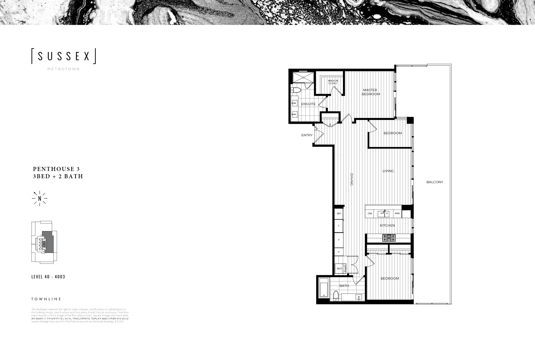 4003 Floor Plan of Sussex Condos with undefined beds
