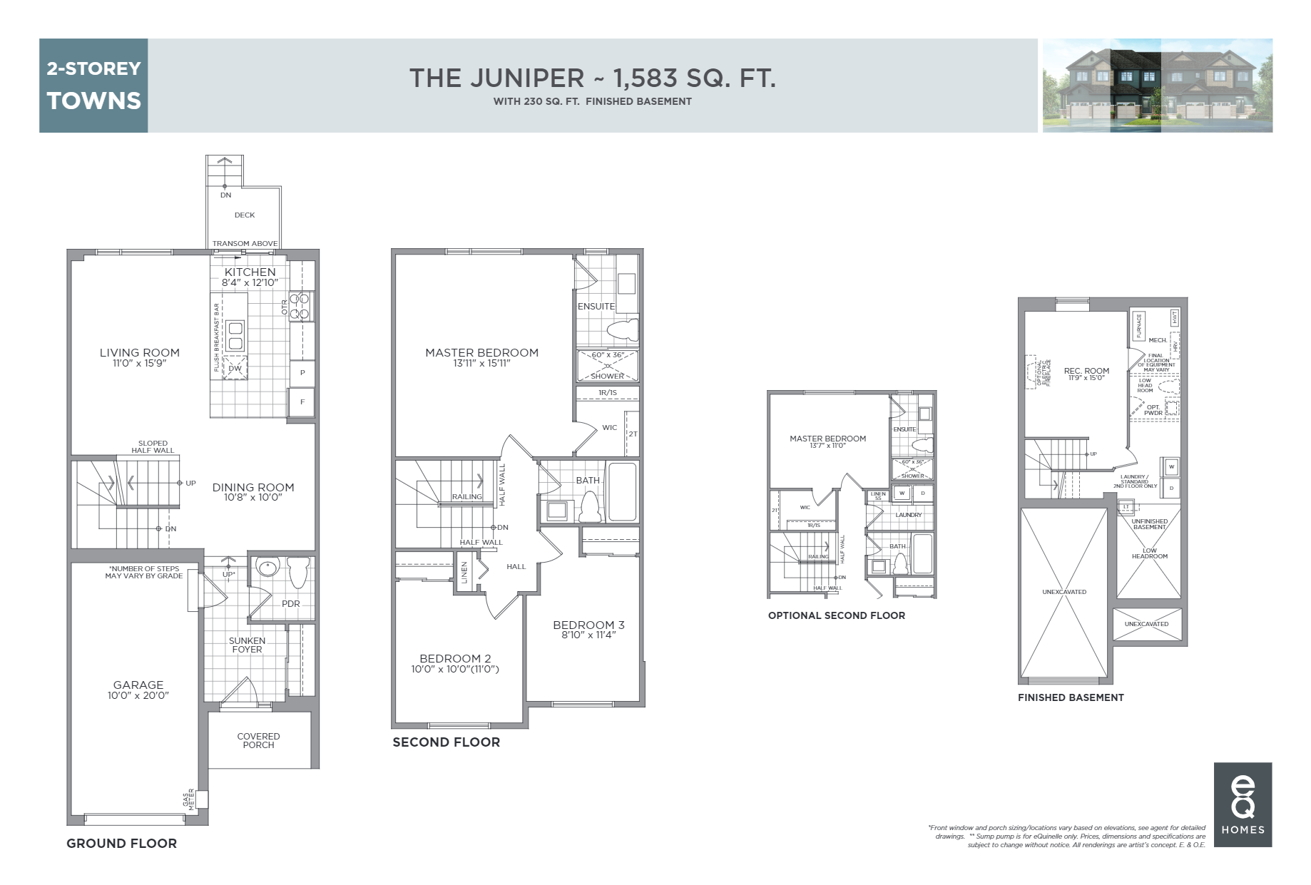 The Juniper Floor Plan of Pathways at Findlay Creek eQ Homes with undefined beds