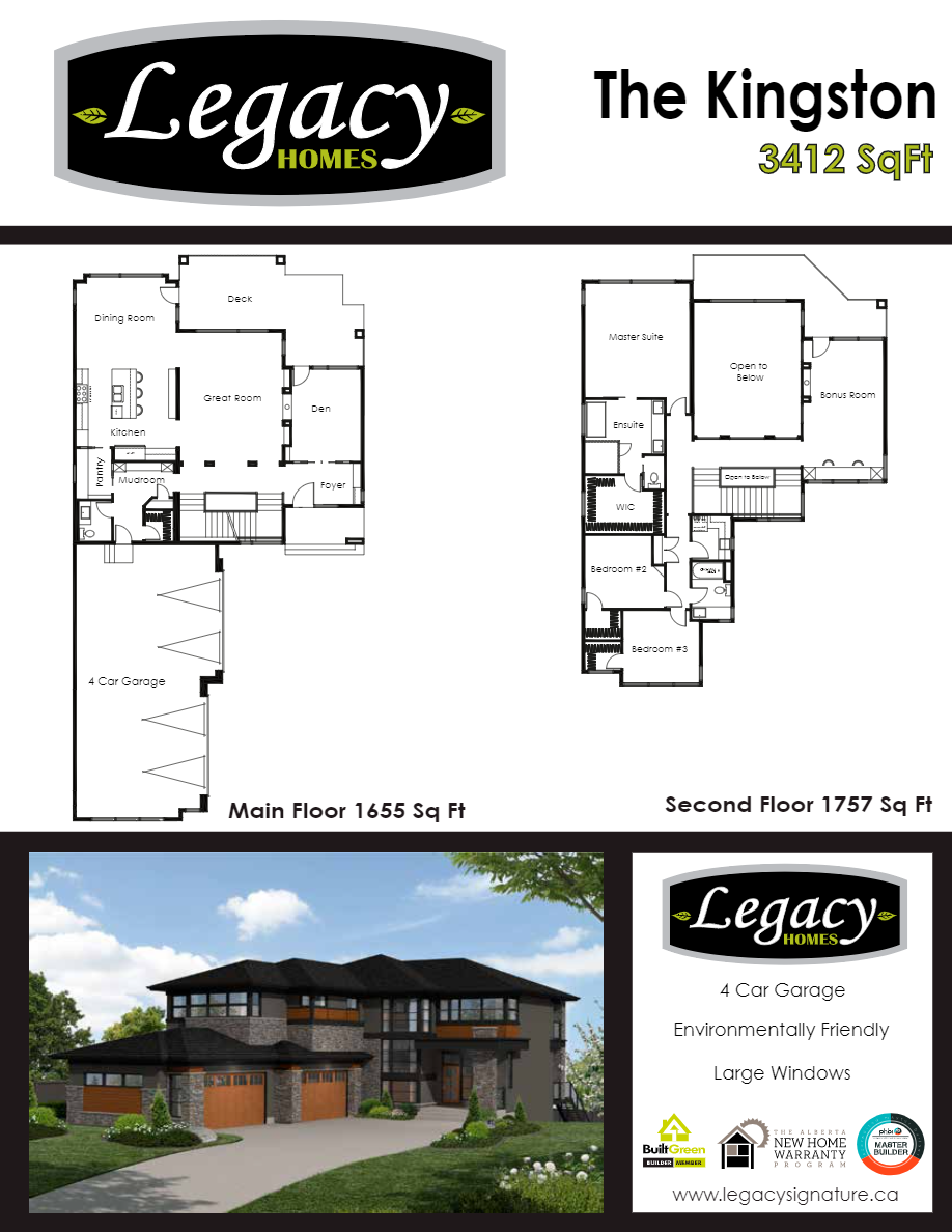 Kingston Floor Plan of Keswick on the River Legacy Homes with undefined beds