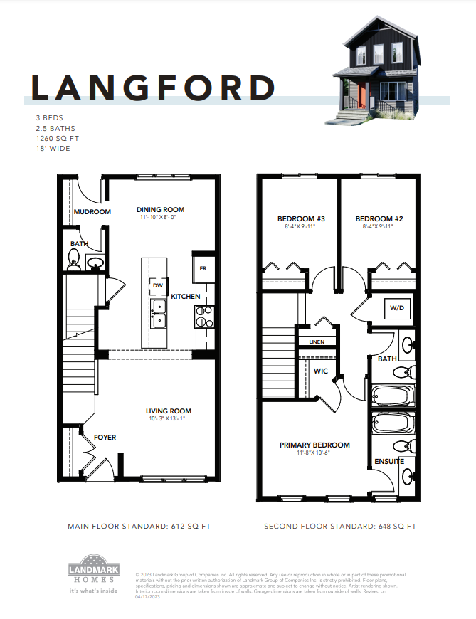Langford Floor Plan of Glenridding Ravine by Landmark Homes with undefined beds