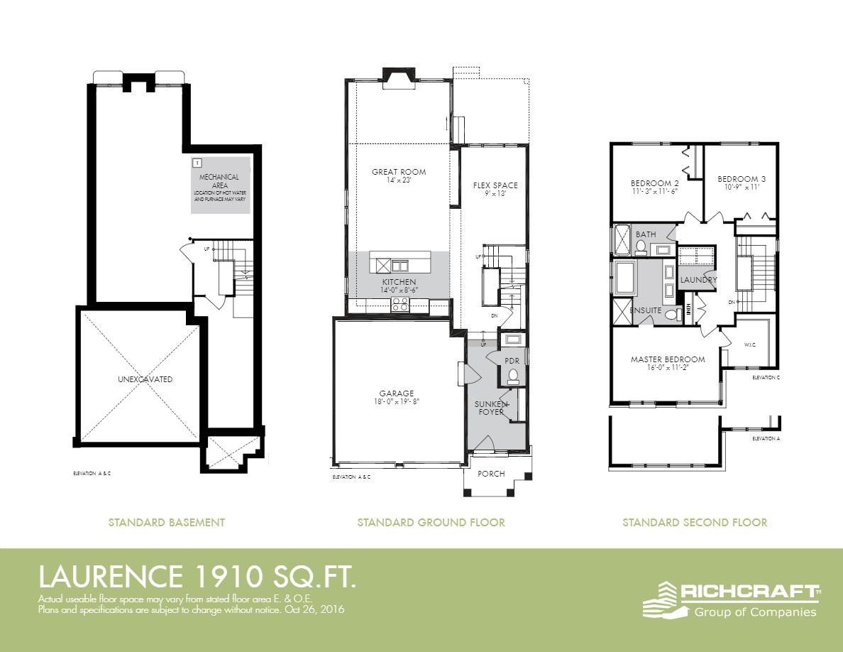 Laurence Floor Plan of Riverside South Richcraft Homes with undefined beds