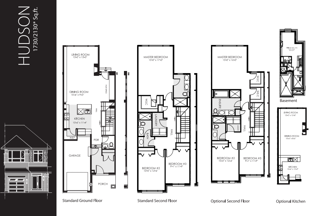 Hudson Floor Plan of Trailsedge Towns with undefined beds
