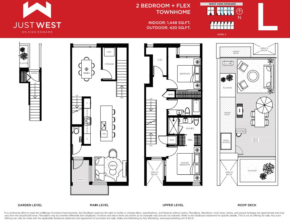 L Floor Plan of Just West Condos with undefined beds