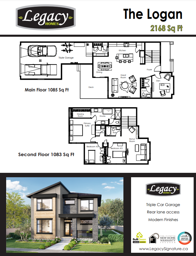 Logan Floor Plan of Keswick on the River Legacy Homes with undefined beds