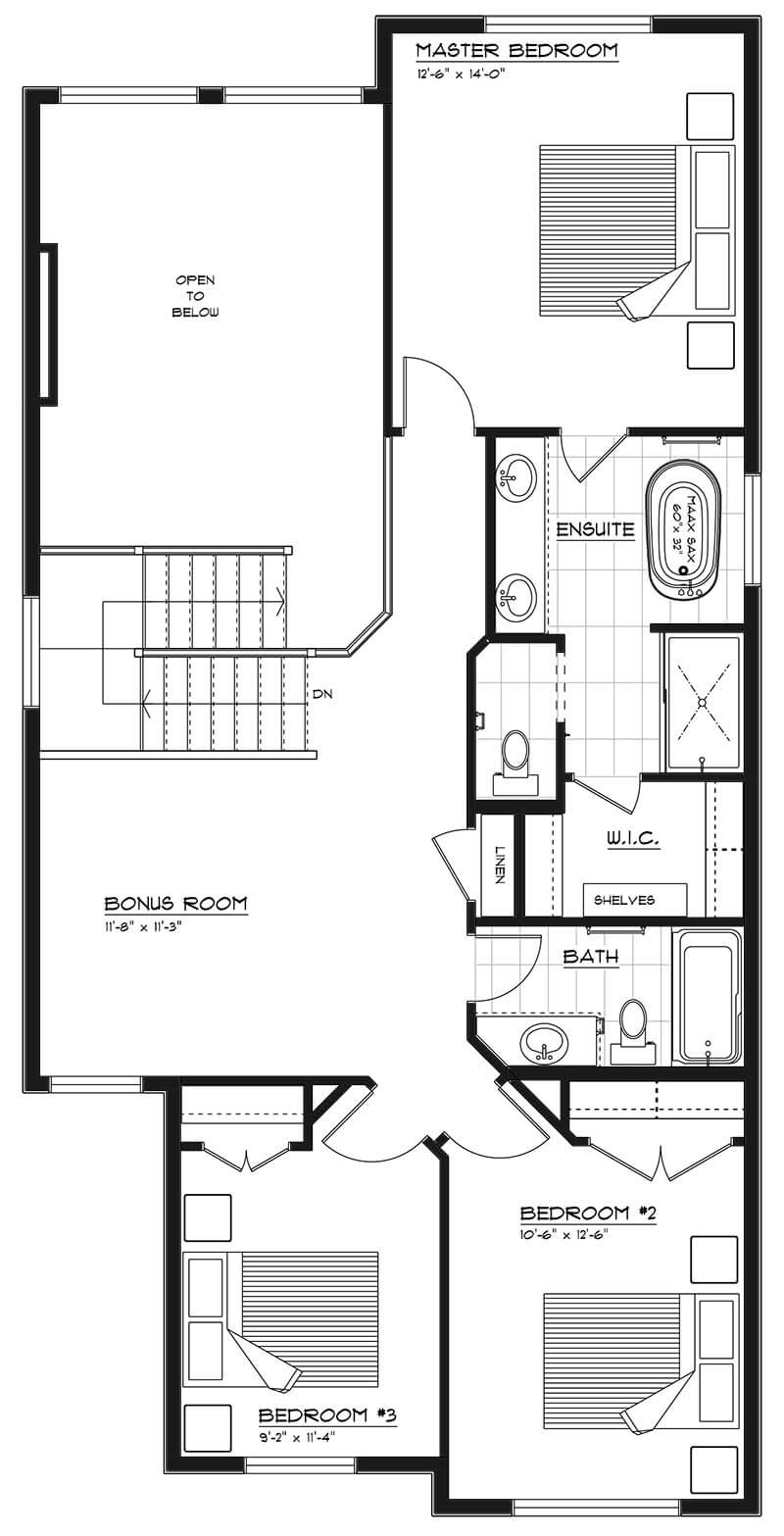 2119 190 Street NW Floor Plan of Rivers Edge Parkwood Master Builder with undefined beds