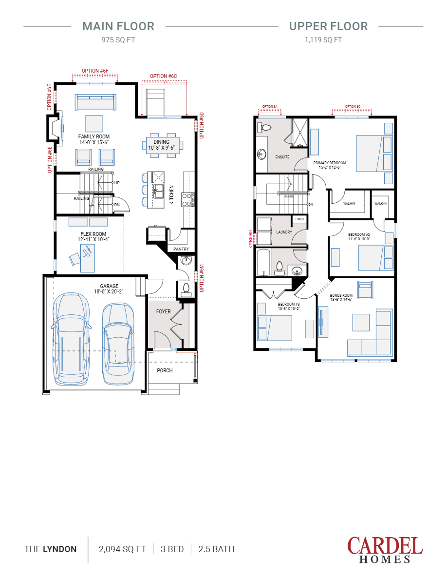 LYNDON Floor Plan of Ironwood Cardel Homes Ottawa with undefined beds
