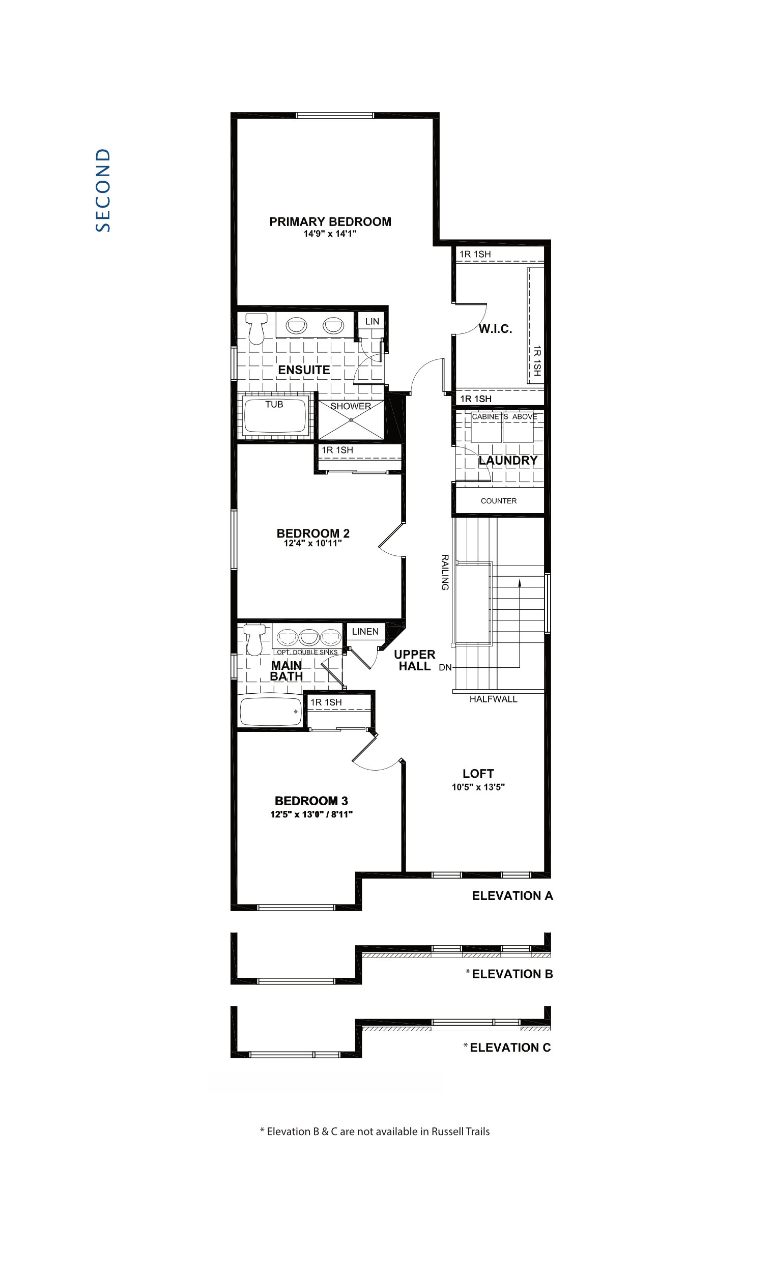 Madawaska Floor Plan of Findlay Creek Village Towns with undefined beds