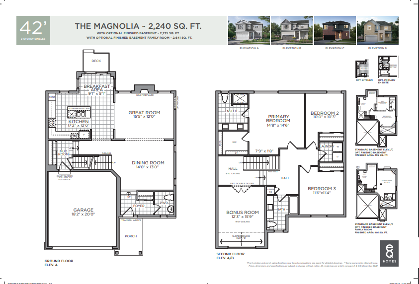 The Magnolia Floor Plan of Pathways at Findlay Creek eQ Homes with undefined beds