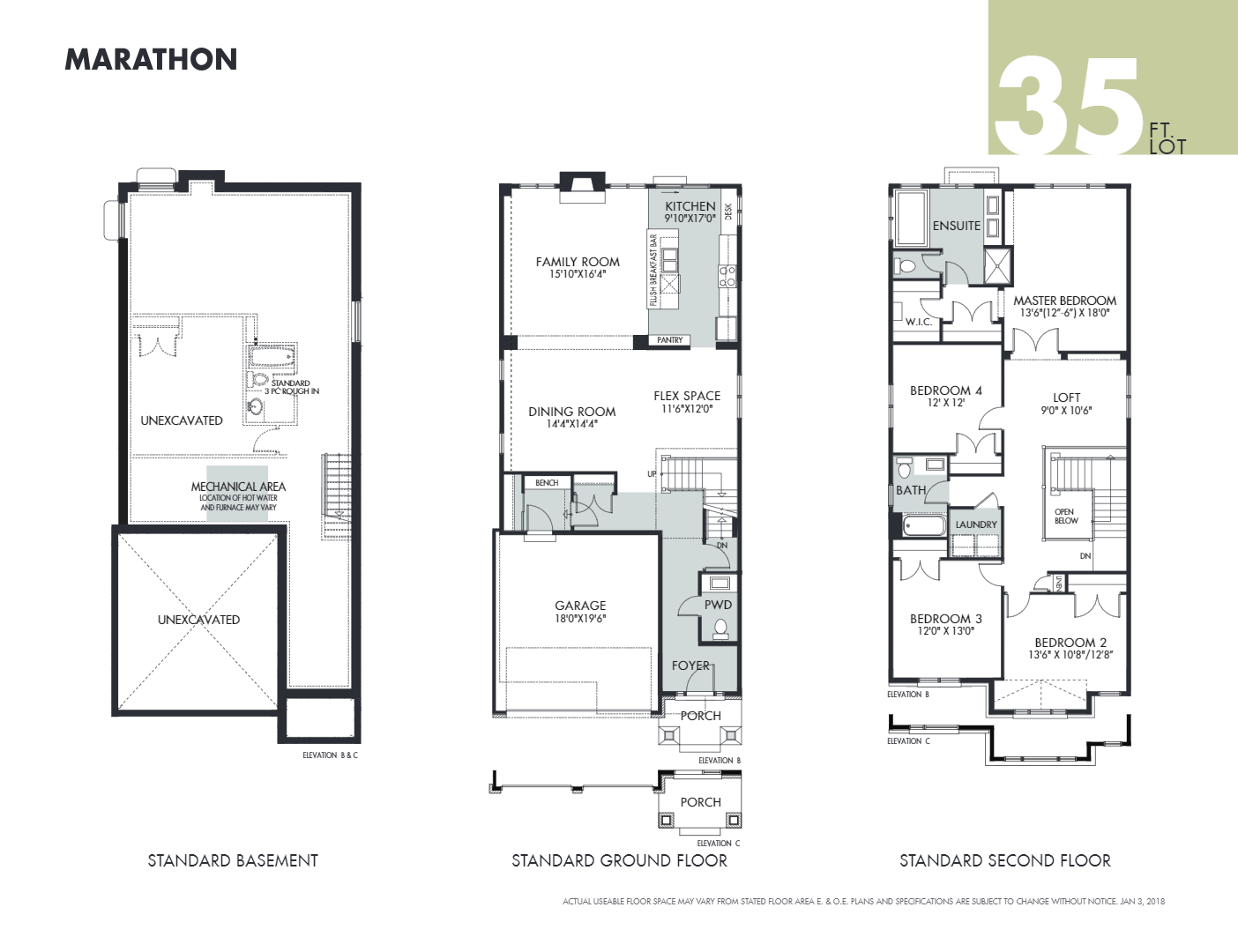 Marathon Floor Plan of Pathways at Findlay Creek Towns with undefined beds