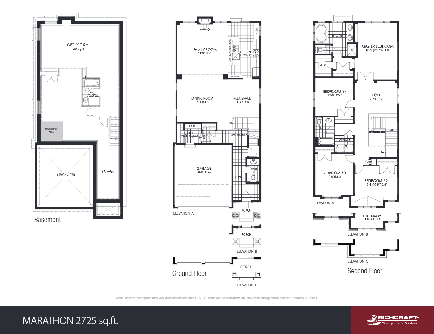 Marathon Floor Plan of Trailsedge Towns with undefined beds