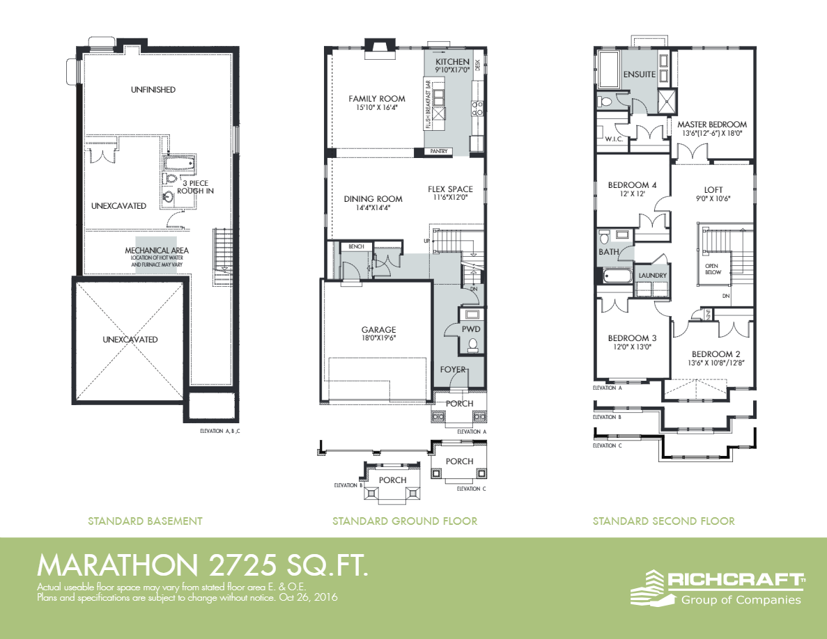 Marathon Floor Plan of Riverside South Richcraft Homes with undefined beds