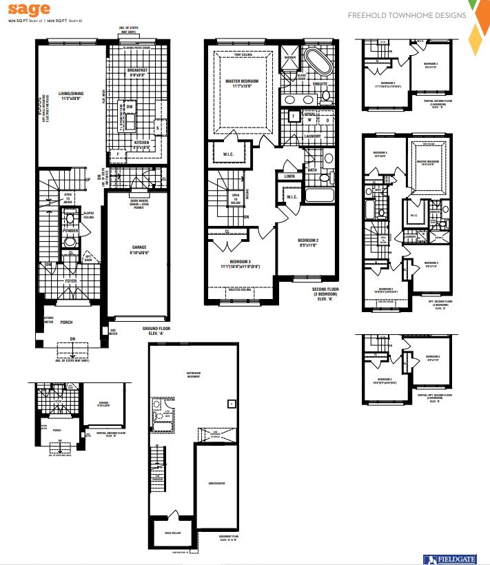 Sage Floor Plan of Whitby Meadows Fieldgate Homes with undefined beds