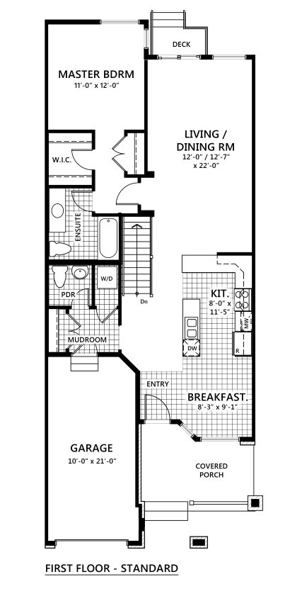 Swan (Middle) Floor Plan of Cardinal Creek Village Towns with undefined beds