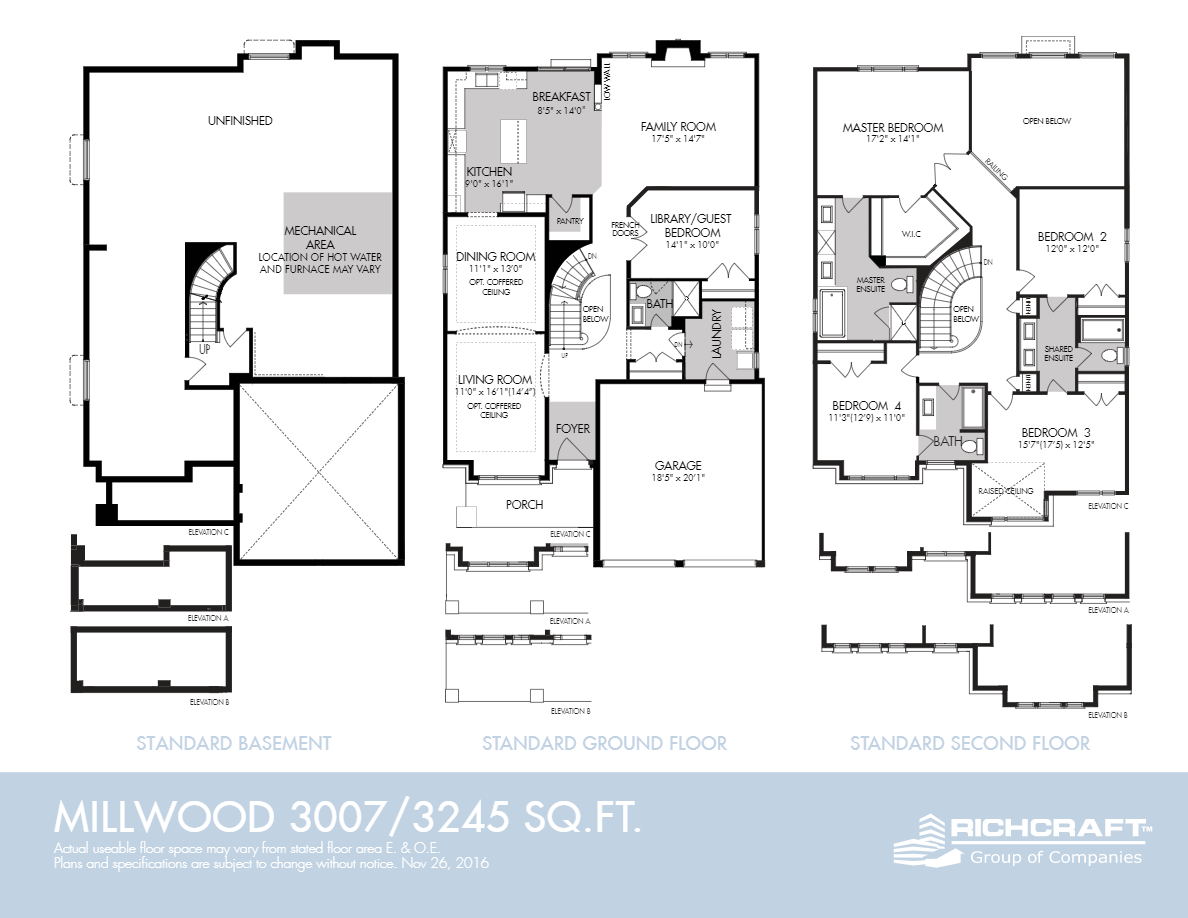 Millwood Floor Plan of Riverside South Richcraft Homes with undefined beds