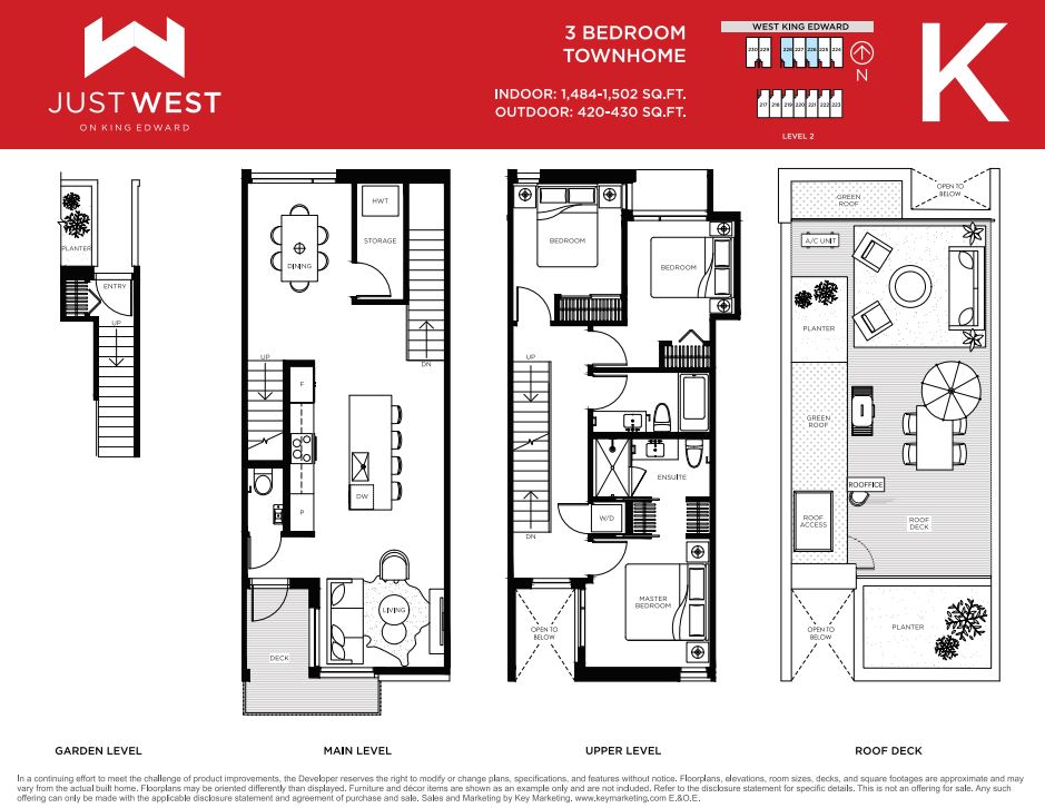 K Floor Plan of Just West Condos with undefined beds