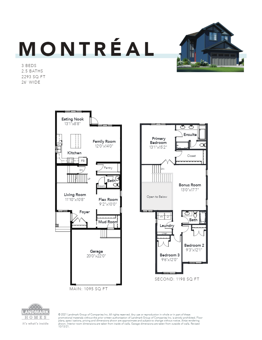 Montréal Floor Plan of Rivers Edge Landmark Homes with undefined beds