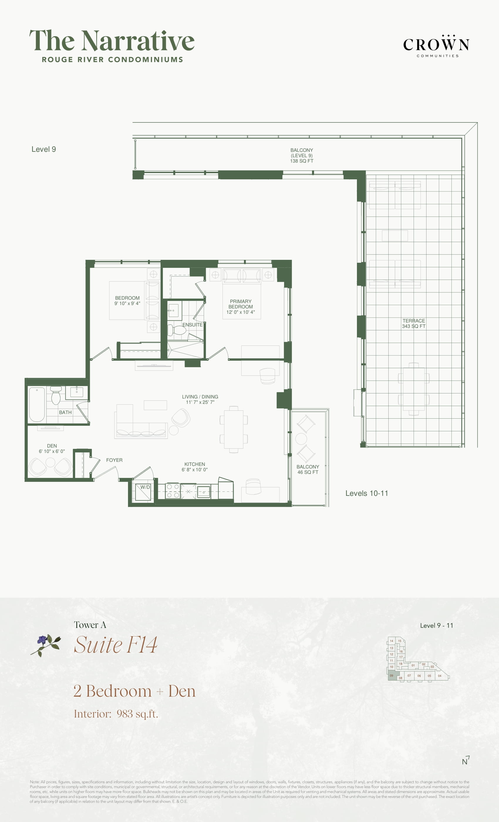  Floor Plan of The Narrative Condos with undefined beds