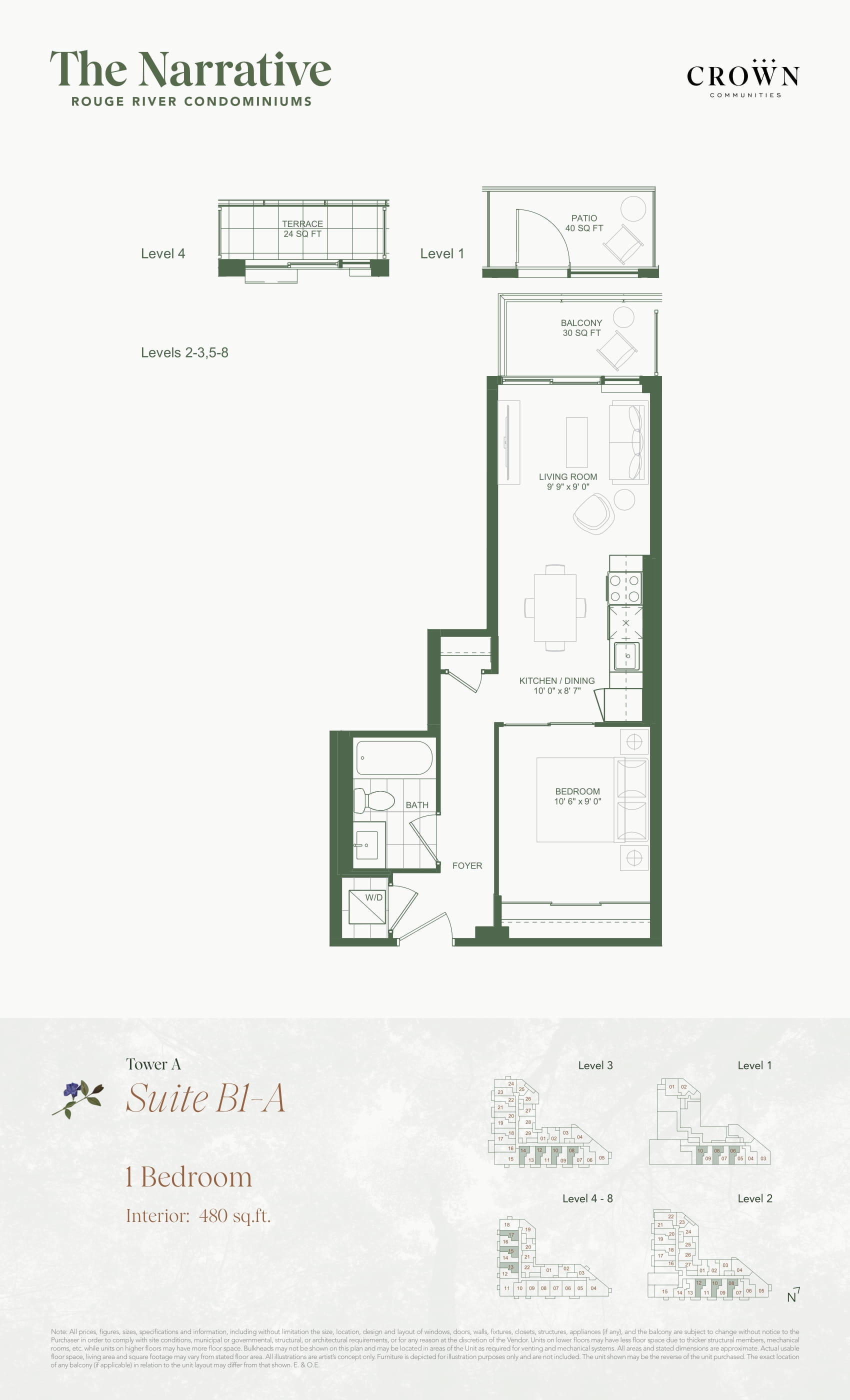  Floor Plan of The Narrative Condos with undefined beds