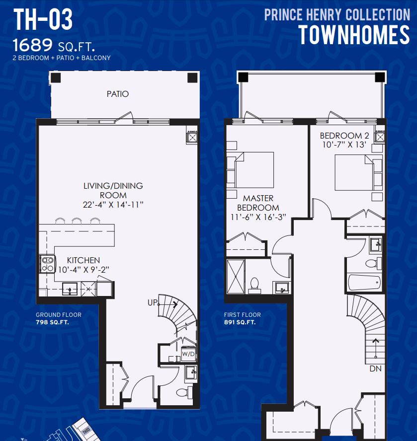 TH-03 Floor Plan of Prince George Landing Condos with undefined beds