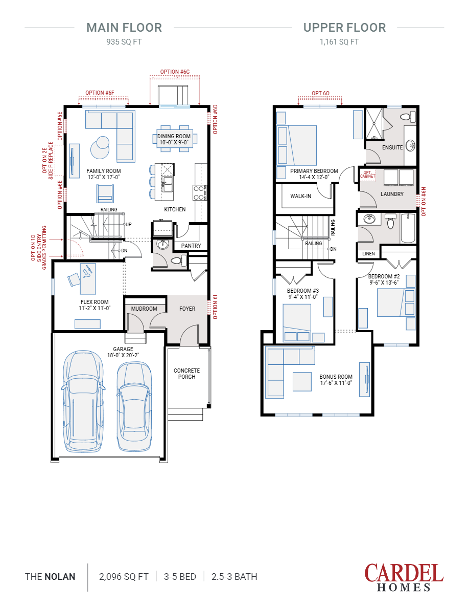 NOLAN Floor Plan of Ironwood Cardel Homes Ottawa with undefined beds