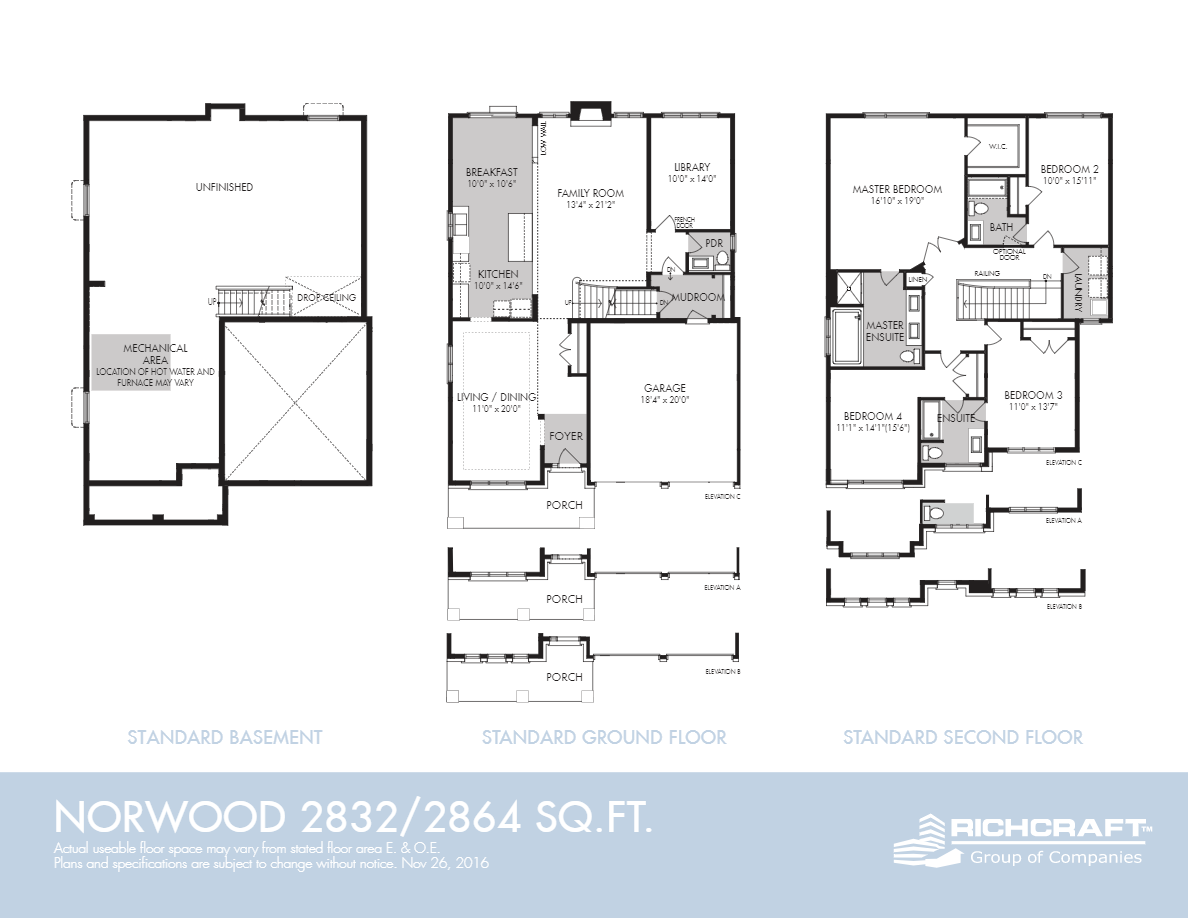 Norwood Floor Plan of Riverside South Richcraft Homes with undefined beds