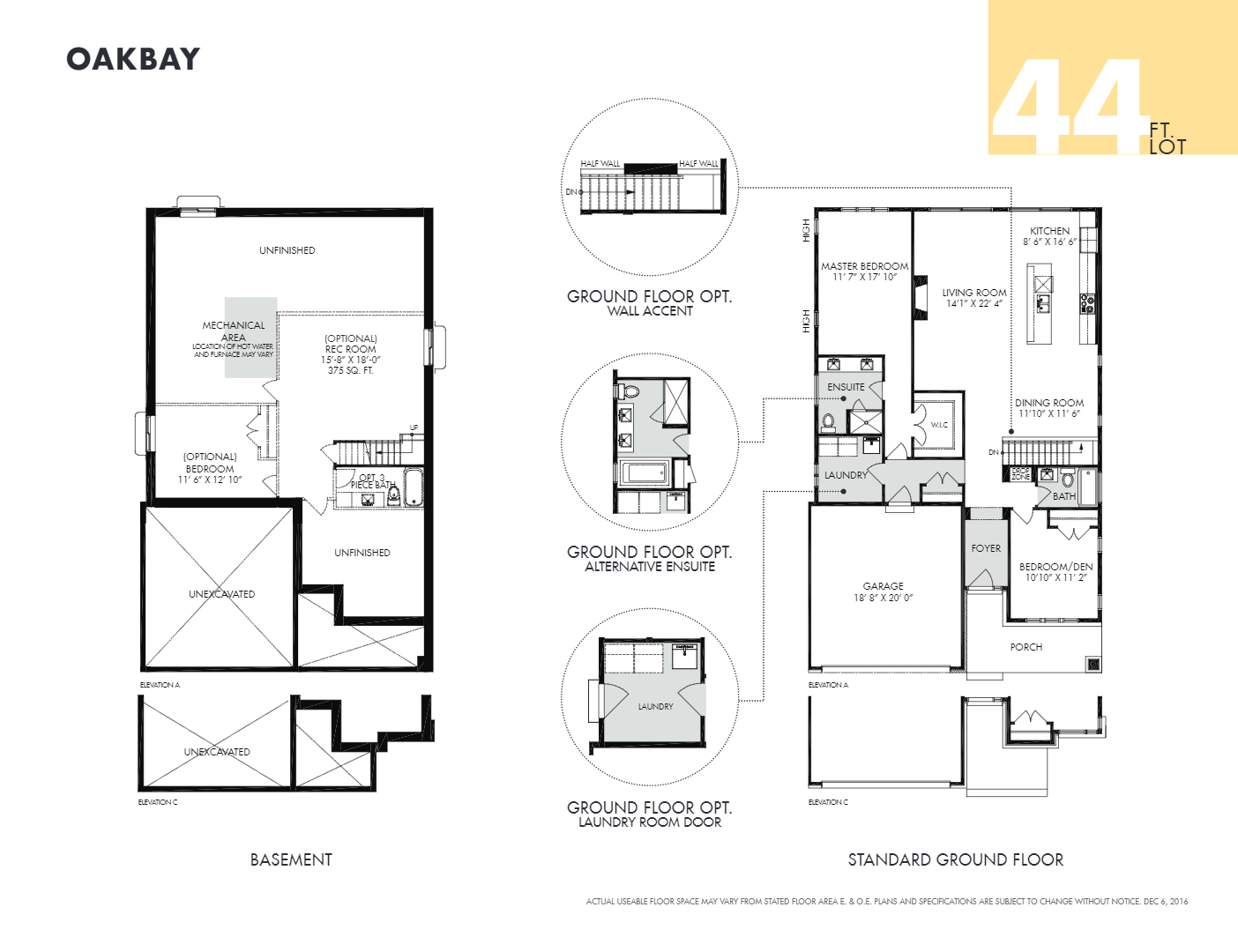 Oakbay Floor Plan of Riverside South Richcraft Homes with undefined beds