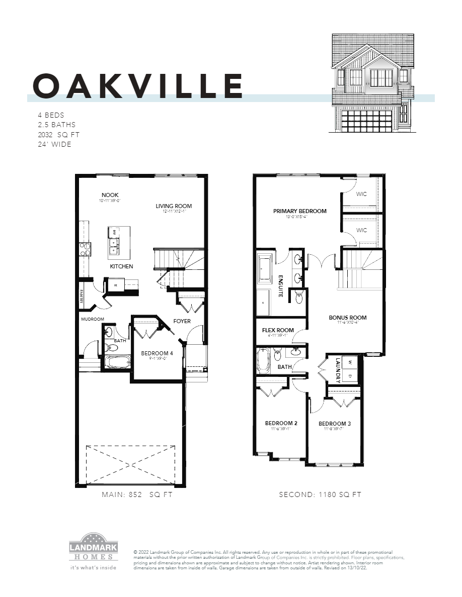 Oakville Floor Plan of Rivers Edge Landmark Homes with undefined beds