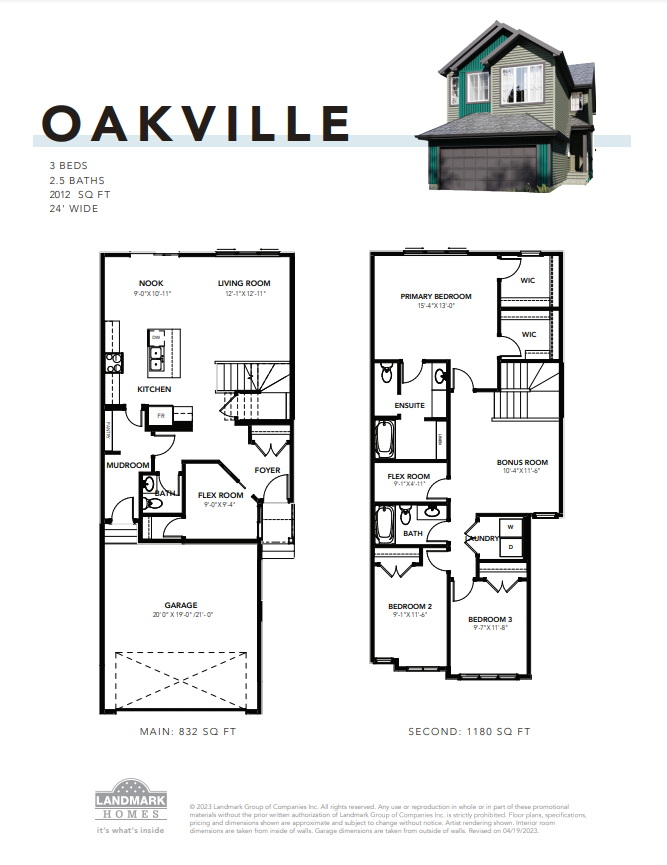 Oakville Floor Plan of Glenridding Ravine by Landmark Homes with undefined beds