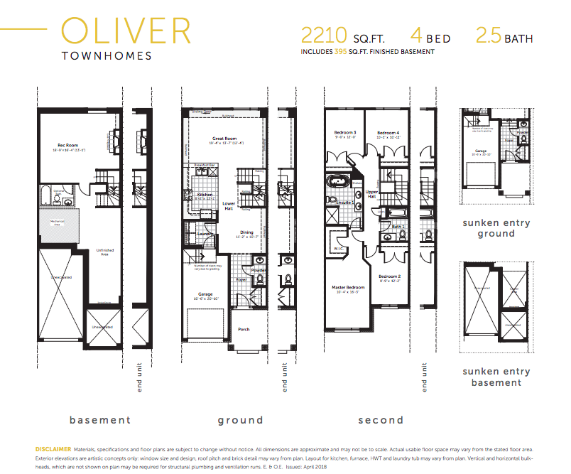 Oliver Floor Plan of River's Edge Claridge Homes with undefined beds