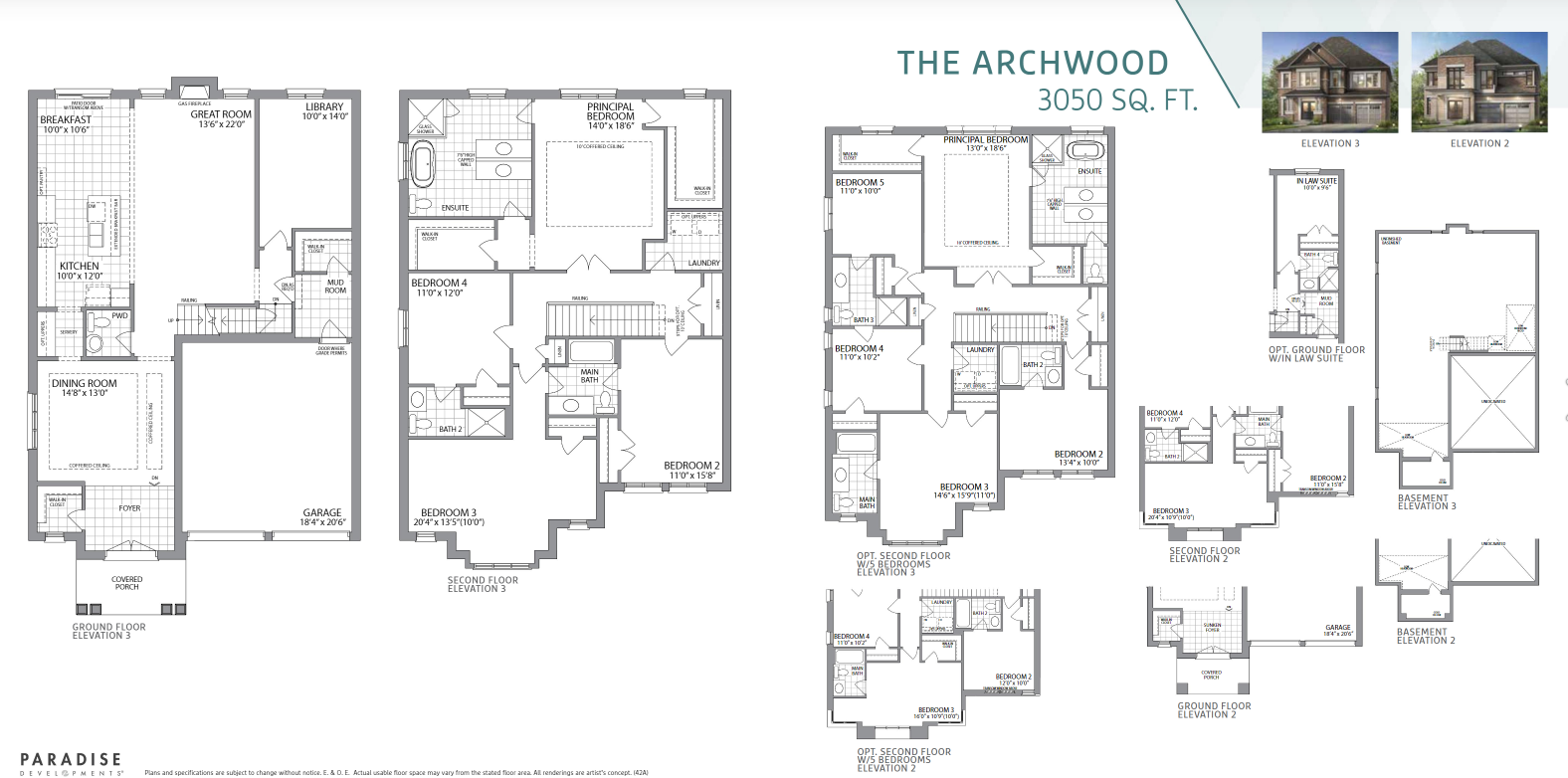 The Archwood Floor Plan of Whitby Meadows & Park Vista Towns with undefined beds