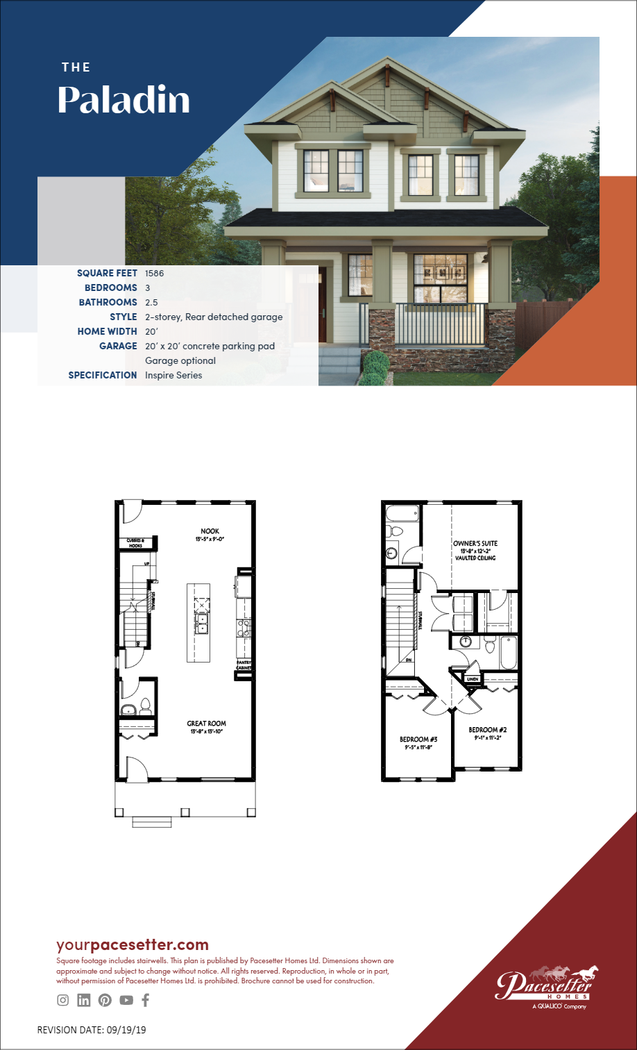 Paladin Floor Plan of Keswick Landing Pacesetter Homes with undefined beds