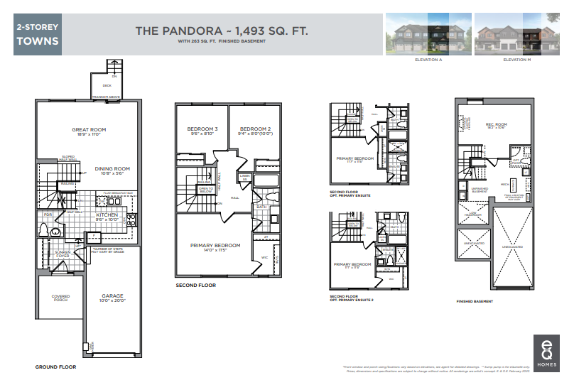 The Pandora Floor Plan of Provence, Orleans Town with undefined beds