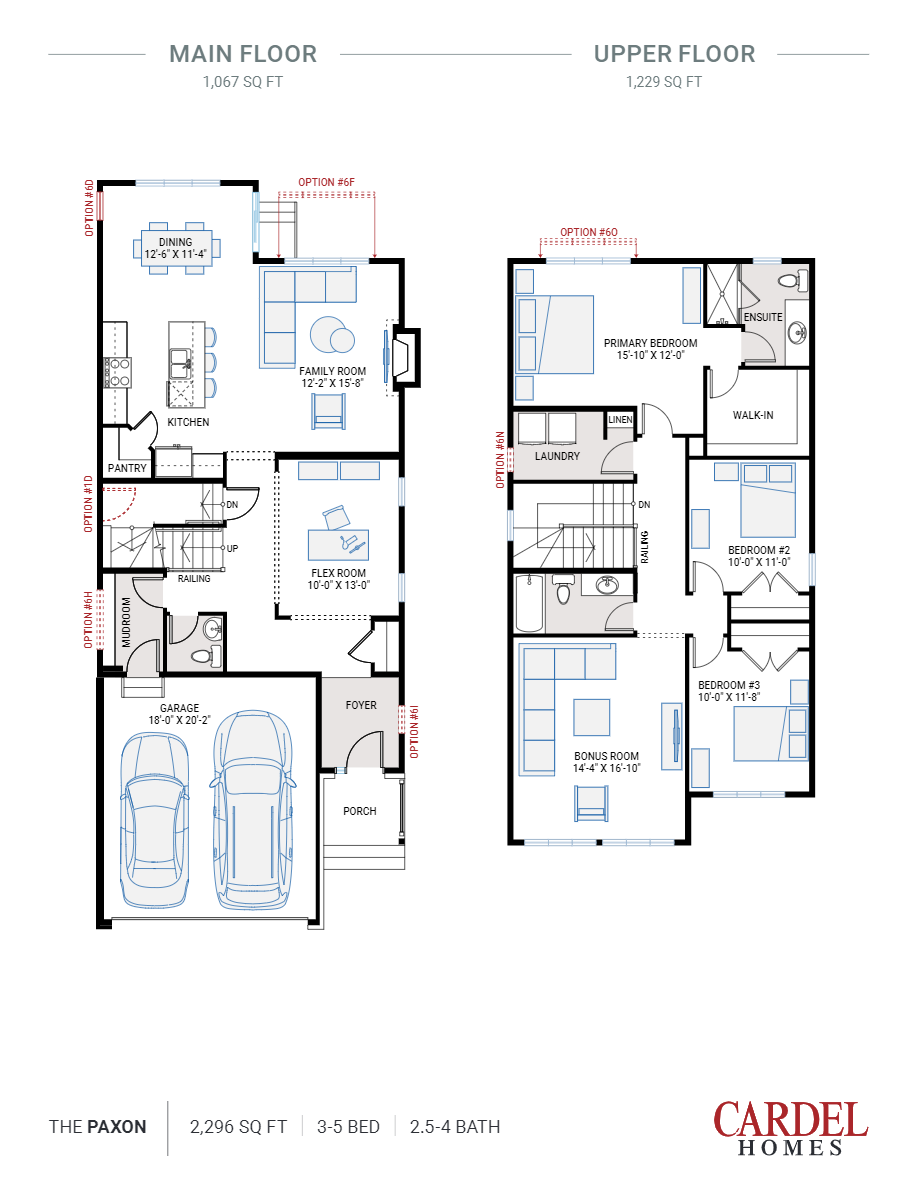 PAXON Floor Plan of Ironwood Cardel Homes Ottawa with undefined beds