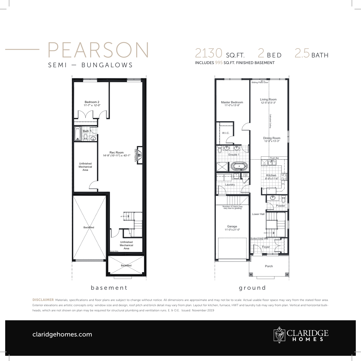 Pearson Floor Plan of River's Edge Claridge Homes with undefined beds