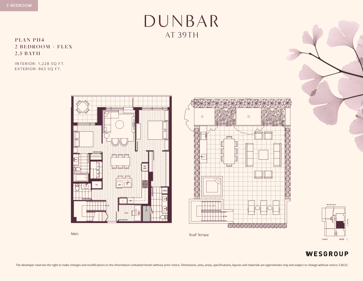 PH4 Floor Plan of Dunbar at 39th Condos with undefined beds