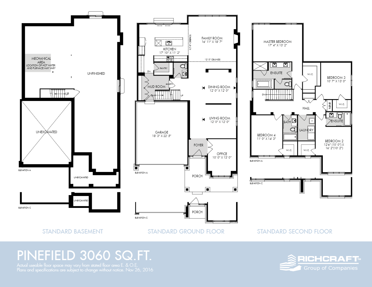 Pinefield Floor Plan of Riverside South Richcraft Homes with undefined beds