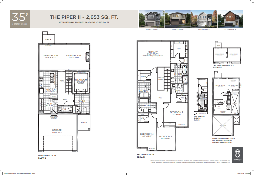 The Piper II Floor Plan of Pathways at Findlay Creek eQ Homes with undefined beds