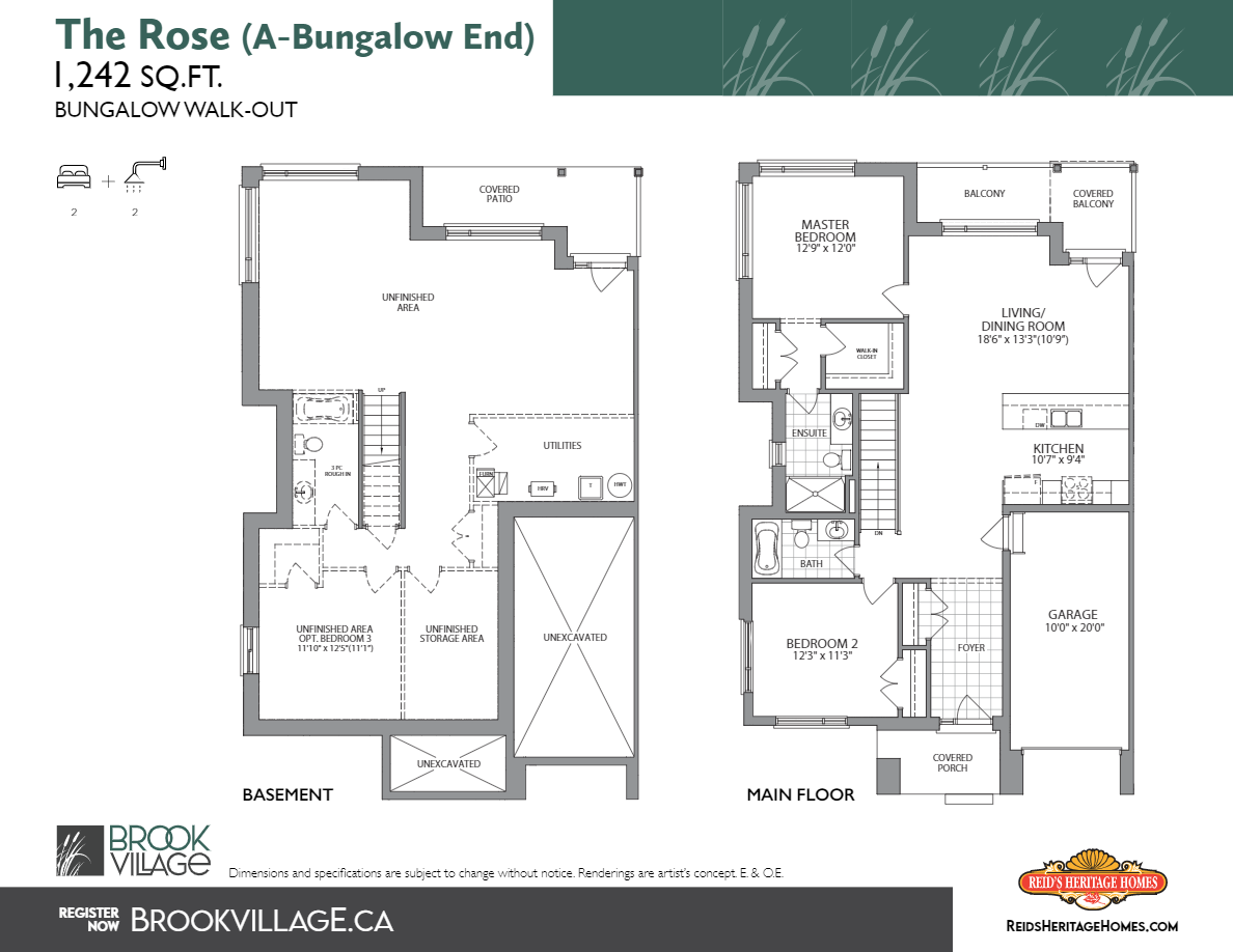  Floor Plan of Brook Village Townhomes with undefined beds