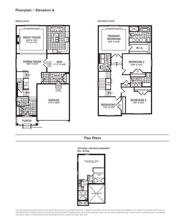 Silver Maple - 4 Bedroom Floor Plan of Mahogany Towns with undefined beds