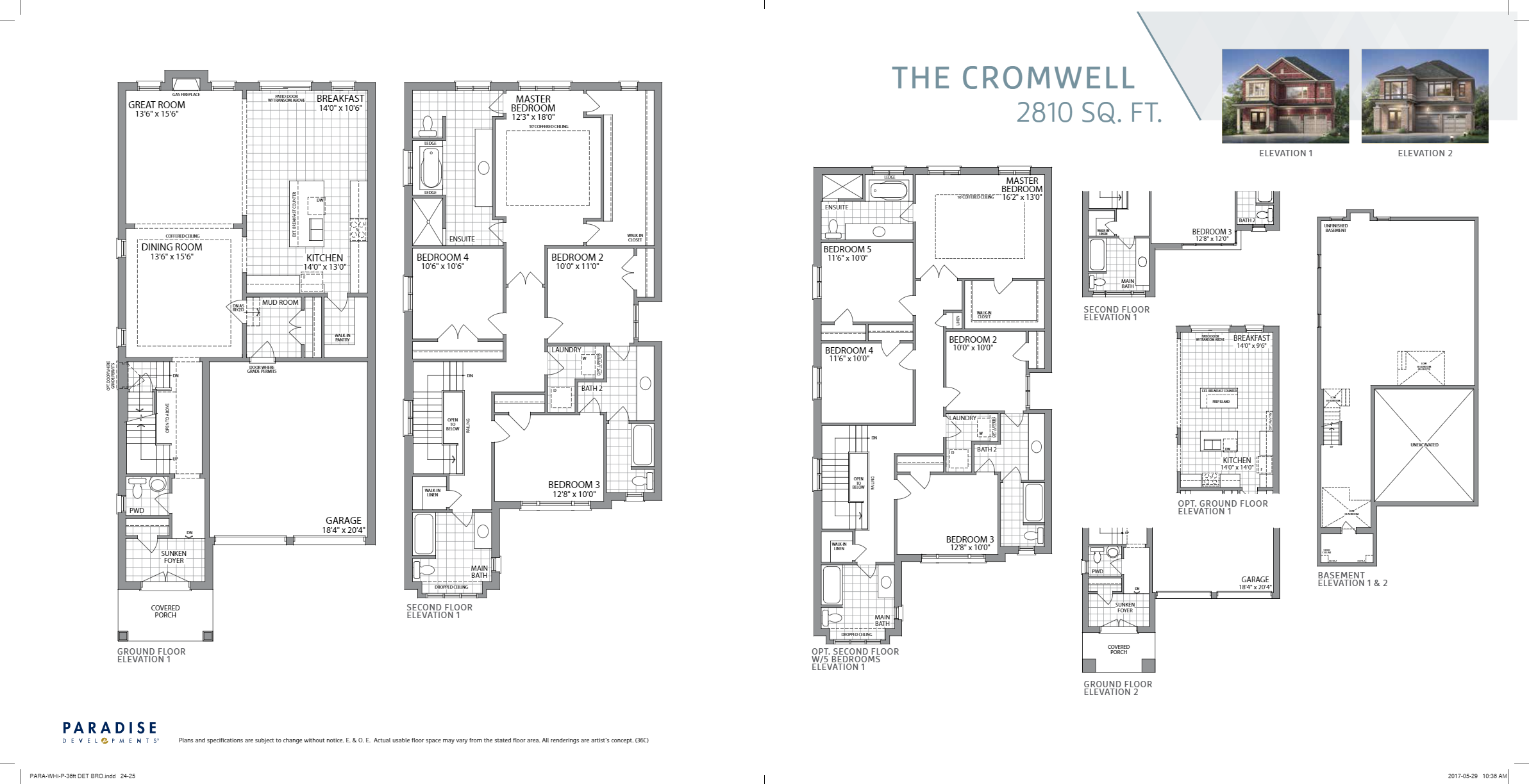 The Cromwell Floor Plan of Whitby Meadows & Park Vista Towns with undefined beds