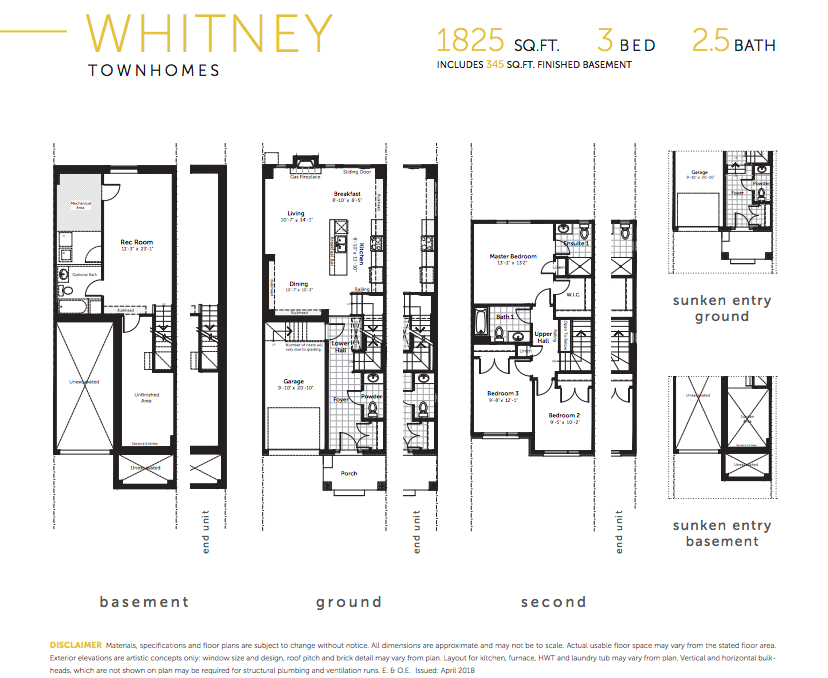 Whitney Floor Plan of River's Edge Claridge Homes with undefined beds