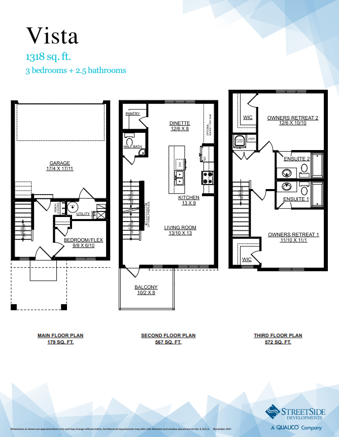 Vista Floor Plan of Marquis Towns with undefined beds