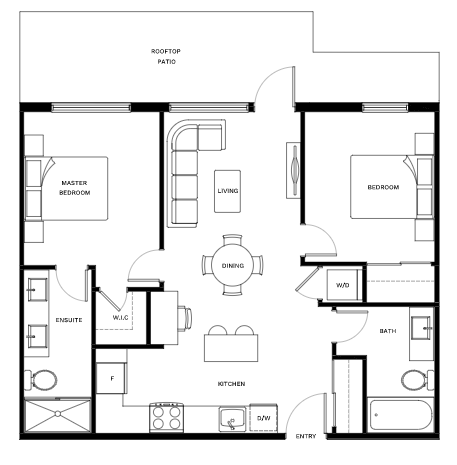 Plan F10 Floor Plan of Park and Maven Towns with undefined beds