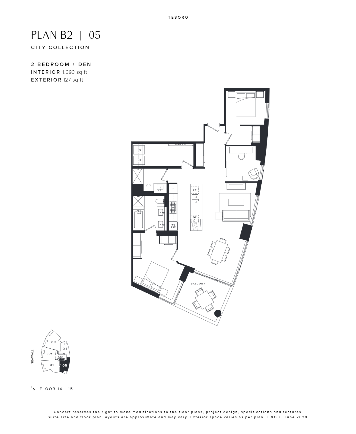 B2 | 05 Floor Plan of Tesoro Condos with undefined beds